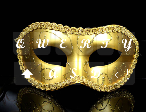Gold Masquerade Emoji Keyboard screenshot 5