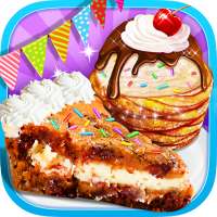 Churro Ice Cream & Sweet Cookie Cake - Yummy Food