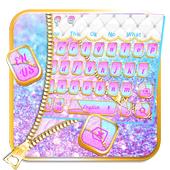 Glitter Colorful Zipper Keyboard Theme icon