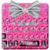 Keyboard Pink Silver Bow on 9Apps