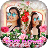 Rose Dual Photo Frames - Red Rose Frame icon