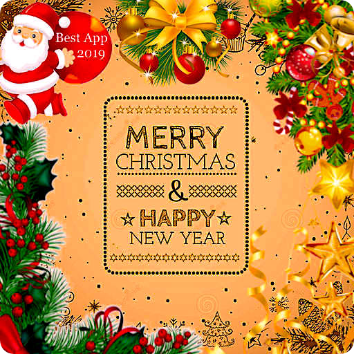 New Year | Christmas Image and GIF Wish Edit 2019 أيقونة