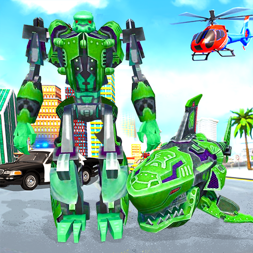 Shark Robot Attack Transform: Robot Shark Games icon