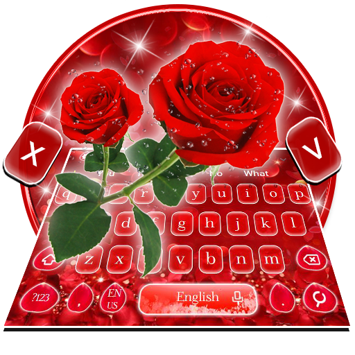 🌹Romantic Sparkle Rose Keyboard Theme icon