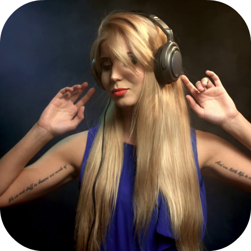 DJ Girl with Headphones 4K Video Wallpaper icon