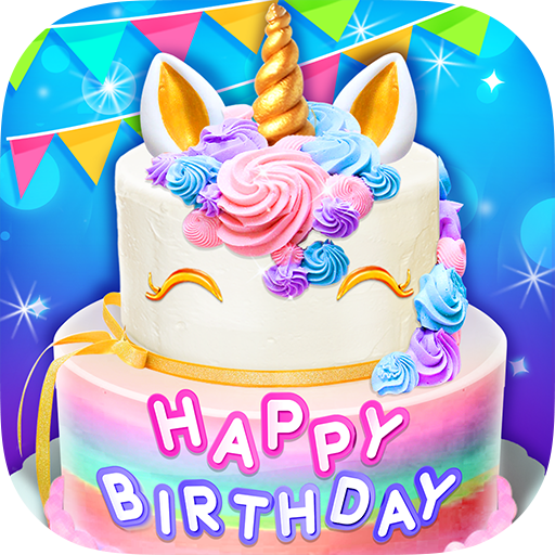 Unicorn Birthday Cake - Happy Birthday icon
