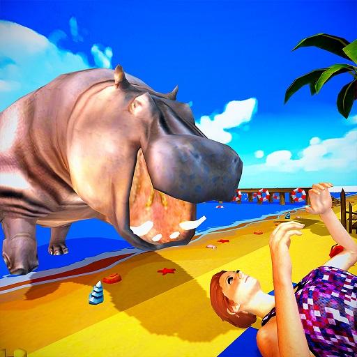 Hippo Simulator: Hippo City &amp; Beach Animal Attack icon