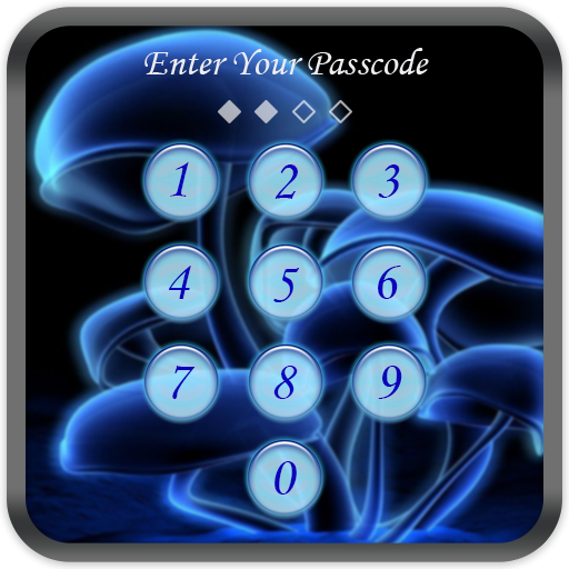 Neon Blue Lock Screen icon