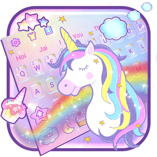 Rainbow Unicorn Keyboard Theme icon