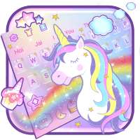 Тема Rainbow Unicorn Keyboard on 9Apps