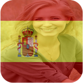 Spain Flag And Stickers With photo profile 2018 icon
