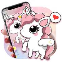 Cartoon Cute Lovely Unicorn Theme on 9Apps