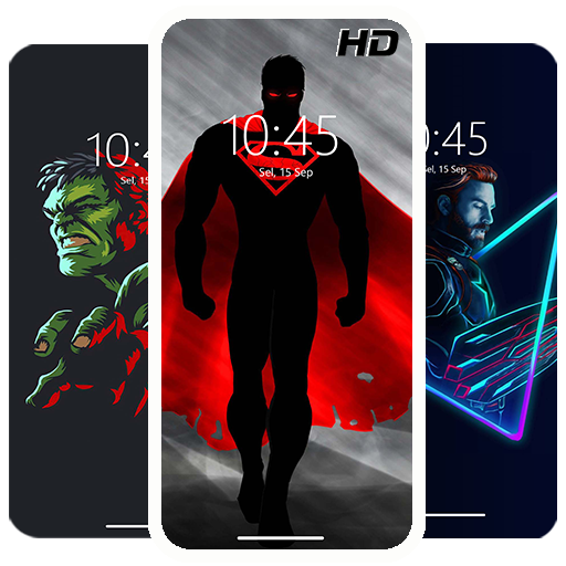 🦾Best Superhero wallpaper and Lock screen HD أيقونة