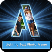 Lighting Text Photo Frame icon