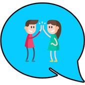 Kids messages- discover friendship, Girls chatting icon