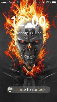 Screen Lock  Theme Skull screenshot 2