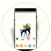 Theme for hand draw deer wallpaper icon