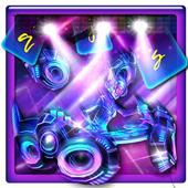ikon Tema Keyboard Neon DJ 3D