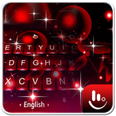 Live 3D Sparkling Red Star Keyboard Theme icon