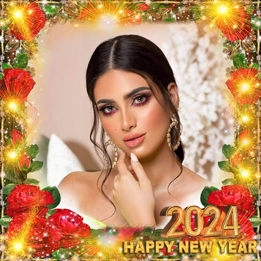 New year photo frame 2024 icon