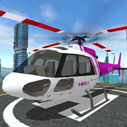 Futuristic Helicopter Rescue Simulator Flying icon
