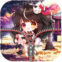 Chibi Wallpaper Gacha life Zipper Lock Screen on 9Apps