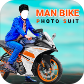Man Bike Rider Photo Editor أيقونة