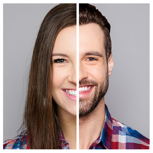 Gender changer face transformation icon