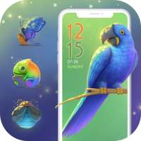 Красивый натуральный голубой попугай P20 Pro on 9Apps