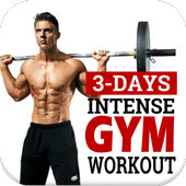 3 Days Intense Gym Workout &amp; Fitness Meal Plan icon