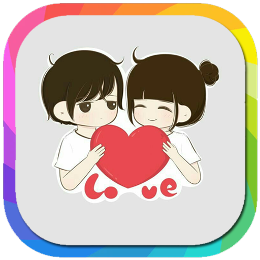 Romantic Love Cartoon Wallpaper icon