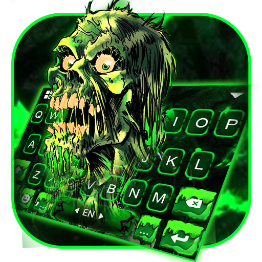 Green Zombie Skull Keyboard Theme icon