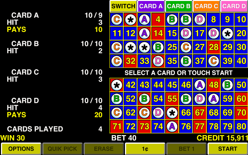 Keno 4 Multi Card Vegas Casino screenshot 4