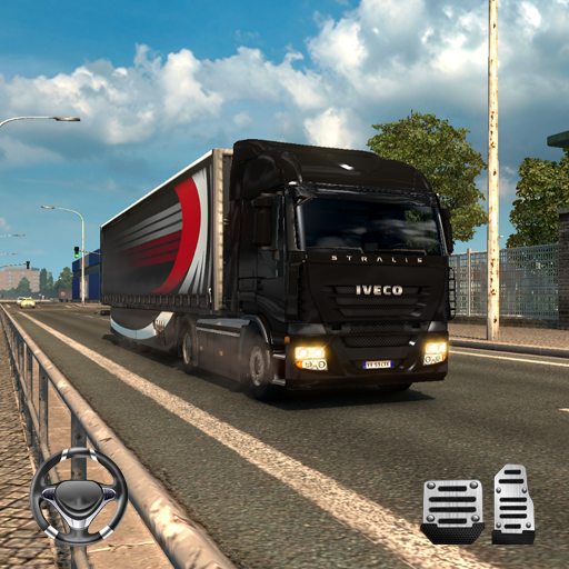 Heavy Truck Driver Transport Cargo 3D icon