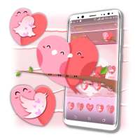 Love Heart Pink Launcher Theme on 9Apps