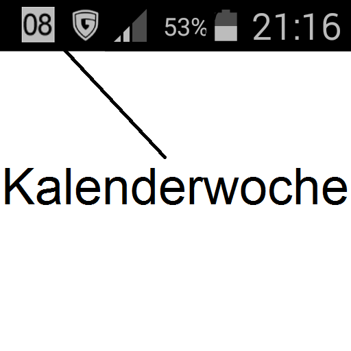 calendar week in status bar иконка