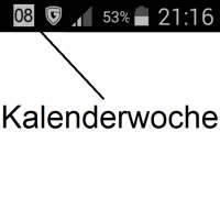 calendar week in status bar on 9Apps
