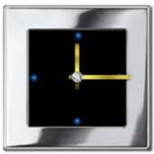 Metal Look Clock widget on 9Apps