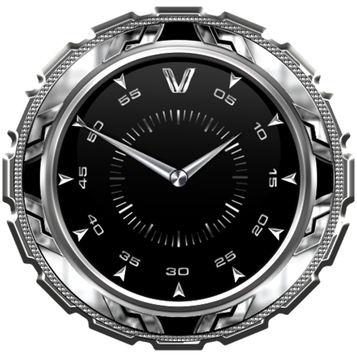 Luxury Metal Clock Widget icon