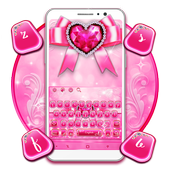 Pink Diamond Heart Keyboard icon