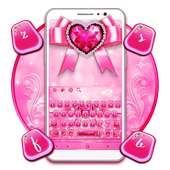 Pink Diamond Heart Keyboard