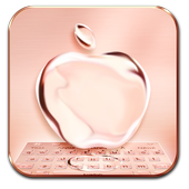 Crystal Apple Keyboard Theme - Rose Color Beauty icon