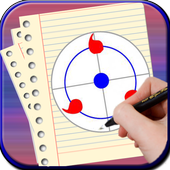 How to Draw Sharingan icon