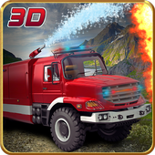 Up Hill Fire Truck Rescue Sim icon