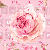 Romantic Pink Rose Keyboard icon