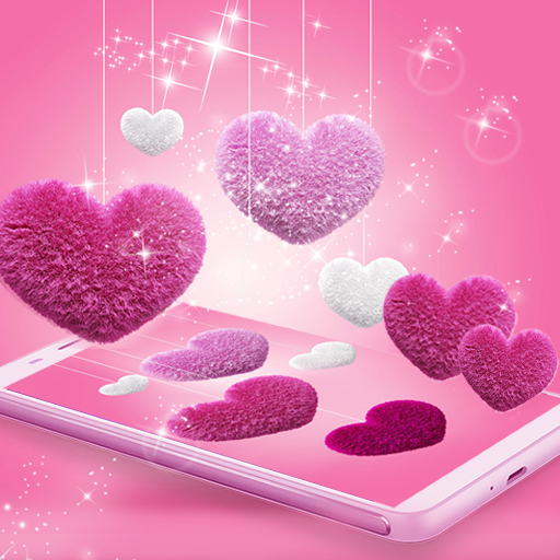 Pink Fluffy Love Heart Live Wallpaper 2020 icon