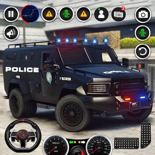 مدينة شرطة سيارة القيادة ألعاب أيقونة