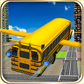 Flying School Bus Racing icon