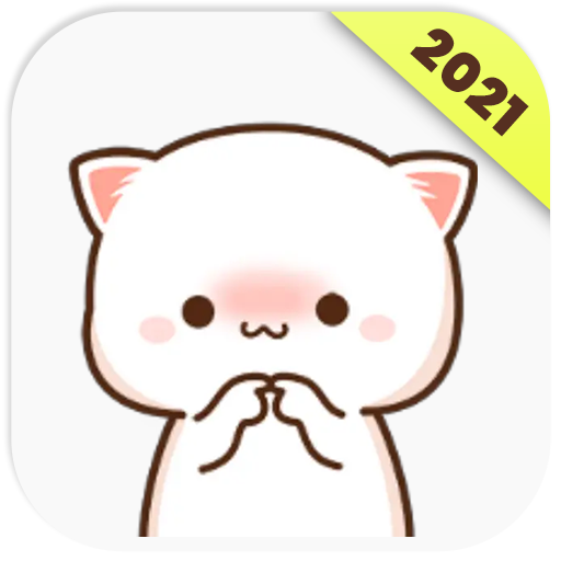 Mochi Mochi Peach Cat Stickers  for WAStickerApps icon