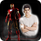 Photo with Iron man icon